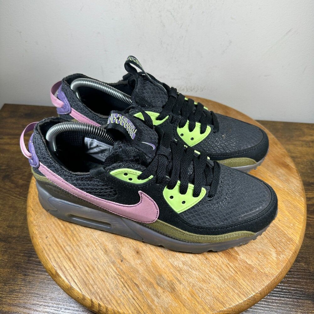 Nike Black and Green Athletic Shoes